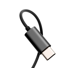 Joyroom TYPE-C Series JR-EC07 USB-C į ausis įdedamos ausinės metalinės – juodos