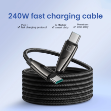 Joyroom Pioneer Series SA31-CC5 USB-C / USB-C cable 240W 1.2m - black