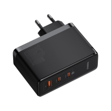 Baseus GaN5 Pro GaN charger 2x USB-C / USB-A 160W - black + USB-C - USB-C 240W cable - black