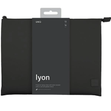 Uniq Lyon Waterproof RPET dėklas 14&quot; nešiojamam kompiuteriui - juodas