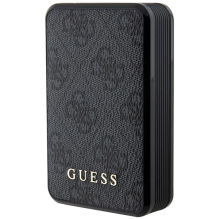 Guess Powerbank 18W GUPB10DP4GEGK 10000mAh juoda / juoda 4G odinis metalinis logotipas