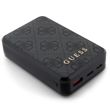 Guess Powerbank 18W GUPB10DP4GEGK 10000mAh juoda / juoda 4G odinis metalinis logotipas