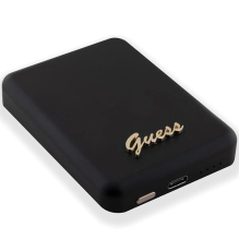 Guess MagSafe Metal Script Logo indukcinis maitinimo blokas 15W 5000mAh - juodas