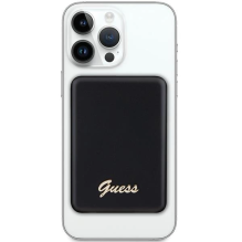 Guess MagSafe Metal Script Logo indukcinis maitinimo blokas 5W 3000mAh - juodas