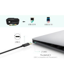 Ugreen US241 USB-C 2.0 - USB-B cable 1 m - black