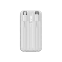 „Baseus Comet“ serijos maitinimo blokas su ekranu 10 000 mAh 22,5 W - baltas + USB-A - USB-C laidas