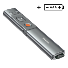 Baseus Orange Dot wireless laser pointer for presentations - gray (with battery)