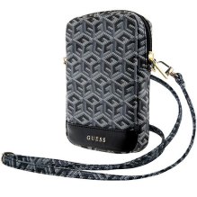 Guess Zip GCube Bottom Stripe telefono krepšys - juodas