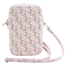 Guess Zip GCube Bottom Stripe phone bag - pink