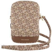 Guess Zip GCube Bottom Stripe phone bag - brown