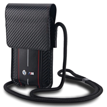 BMW Carbon &amp; Red Stripe phone bag - black