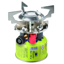 Gas camping stove with gas cartridges (thread or valve) ATOS piezo igniter 1.8kW