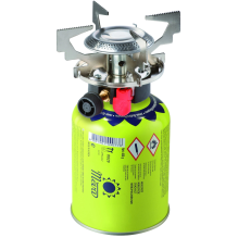 Gas camping stove with gas...