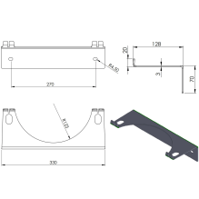 Wall holder for 1 gas cylinder, max. diameter 250 mm PRO-LINE cylinders