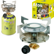 Gas tourist stove for gas cartridges with 7 / 16&quot; thread ATOS 1.8kW