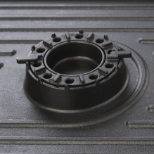 Grill grate for a gas camping stove with a CAST IRON burner function