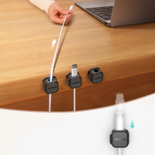 Joyroom JR-ZS368 magnetic cable organizer - black (6 pcs.)