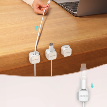 Joyroom JR-ZS368 magnetic cable organizer - white (6 pcs.)