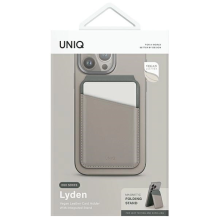 Uniq Lyden DS magnetic RFID wallet with phone stand - beige and green