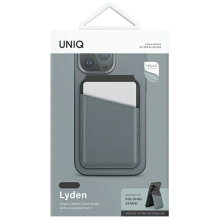 Uniq Lyden DS magnetic RFID wallet with phone stand - blue and black