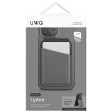 Uniq Lyden DS magnetic RFID wallet with phone stand - gray and black