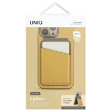 Uniq Lyden DS magnetic RFID wallet with phone stand - yellow-gray