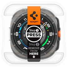 „Spigen Glas.TR EZ Fit“ grūdintas stiklas, skirtas „Samsung Galaxy Watch Ultra“ (47 mm) – skaidrus (2 pakuotės)