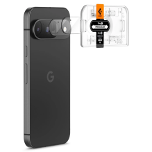 Spigen Optik.tR Ez Fit grūdinto stiklo fotoaparato ekrano apsauga, skirta „Google Pixel 9“ (2 pakuotės)