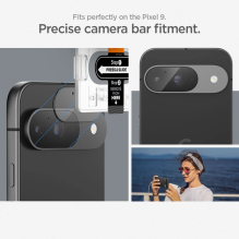 Spigen Optik.tR Ez Fit grūdinto stiklo fotoaparato ekrano apsauga, skirta „Google Pixel 9“ (2 pakuotės)