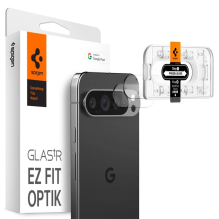 Spigen Optik.tR Ez Fit grūdinto stiklo fotoaparato ekrano apsauga, skirta „Google Pixel 9 Pro XL“ (2 pakuotės)