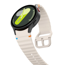 Tech-Protect silikoninis sportinis dirželis, skirtas Samsung Galaxy Watch 4 / 5 / 5 Pro / 6 / 7 / FE - smėlio spalvos