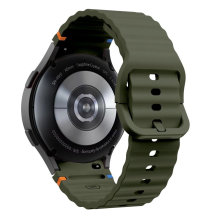 Tech-Protect silikoninis sportinis dirželis, skirtas Samsung Galaxy Watch 4 / 5 / 5 Pro / 6 / 7 / FE - žalias