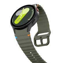 Tech-Protect Silicone Sport Strap for Samsung Galaxy Watch 4 / 5 / 5 Pro / 6 / 7 / FE - Green