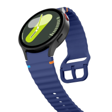 Tech-Protect Silicone Sport Strap for Samsung Galaxy Watch 4 / 5 / 5 Pro / 6 / 7 / FE - Blue