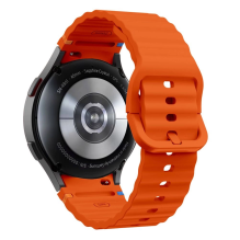 Tech-Protect Silicone Sport Strap for Samsung Galaxy Watch 4 / 5 / 5 Pro / 6 / 7 / FE - Orange