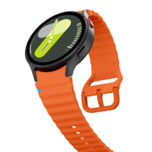 Tech-Protect Silicone Sport Strap for Samsung Galaxy Watch 4 / 5 / 5 Pro / 6 / 7 / FE - Orange