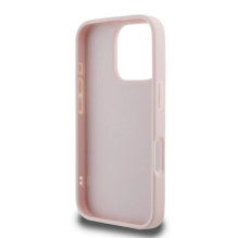 Guess Quilted Metal Logo iPhone 16 Pro Case - Pink