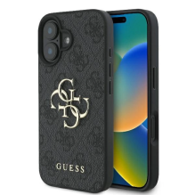 Guess 4G Big Logo iPhone 16 dėklas – juodas