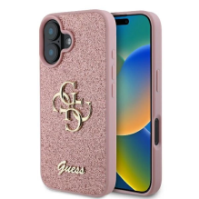 Guess Fixed Glitter Big 4G iPhone 16 Case - Pink