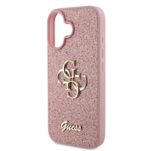 Guess Fixed Glitter Big 4G iPhone 16 Case - Pink