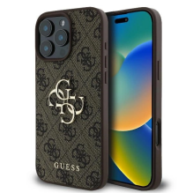 Guess 4G Big Logo iPhone 16 Pro Max dėklas – rudas