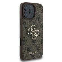 Guess 4G Big Logo iPhone 16 Pro Max Case - Brown