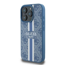 Guess 4G Printed Stripes MagSafe case for iPhone 16 Pro - blue