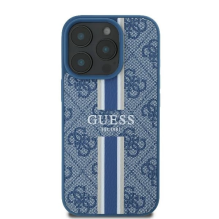 Guess 4G Printed Stripes MagSafe case for iPhone 16 Pro - blue