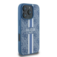 Guess 4G Printed Stripes MagSafe case for iPhone 16 Pro - blue