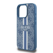 Guess 4G Printed Stripes MagSafe case for iPhone 16 Pro - blue