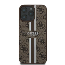 Guess 4G Printed Stripes MagSafe iPhone 16 Pro Case - Brown