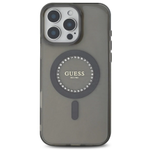 Guess IML Rhinestones MagSafe iPhone 16 Pro Case - Black