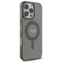 Guess IML Rhinestones MagSafe iPhone 16 Pro dėklas – juodas