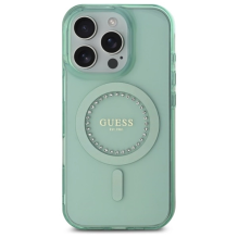 Guess IML Rhinestones MagSafe iPhone 16 Pro Case - Green